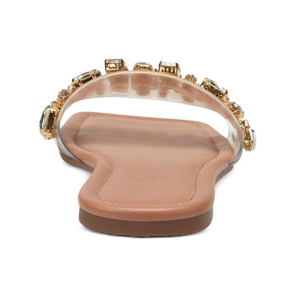 THALIA SODI Womens Transparent Gem Jillene Toe Slip On Slide Sandals Shoes 6 M - Picture 2 of 4